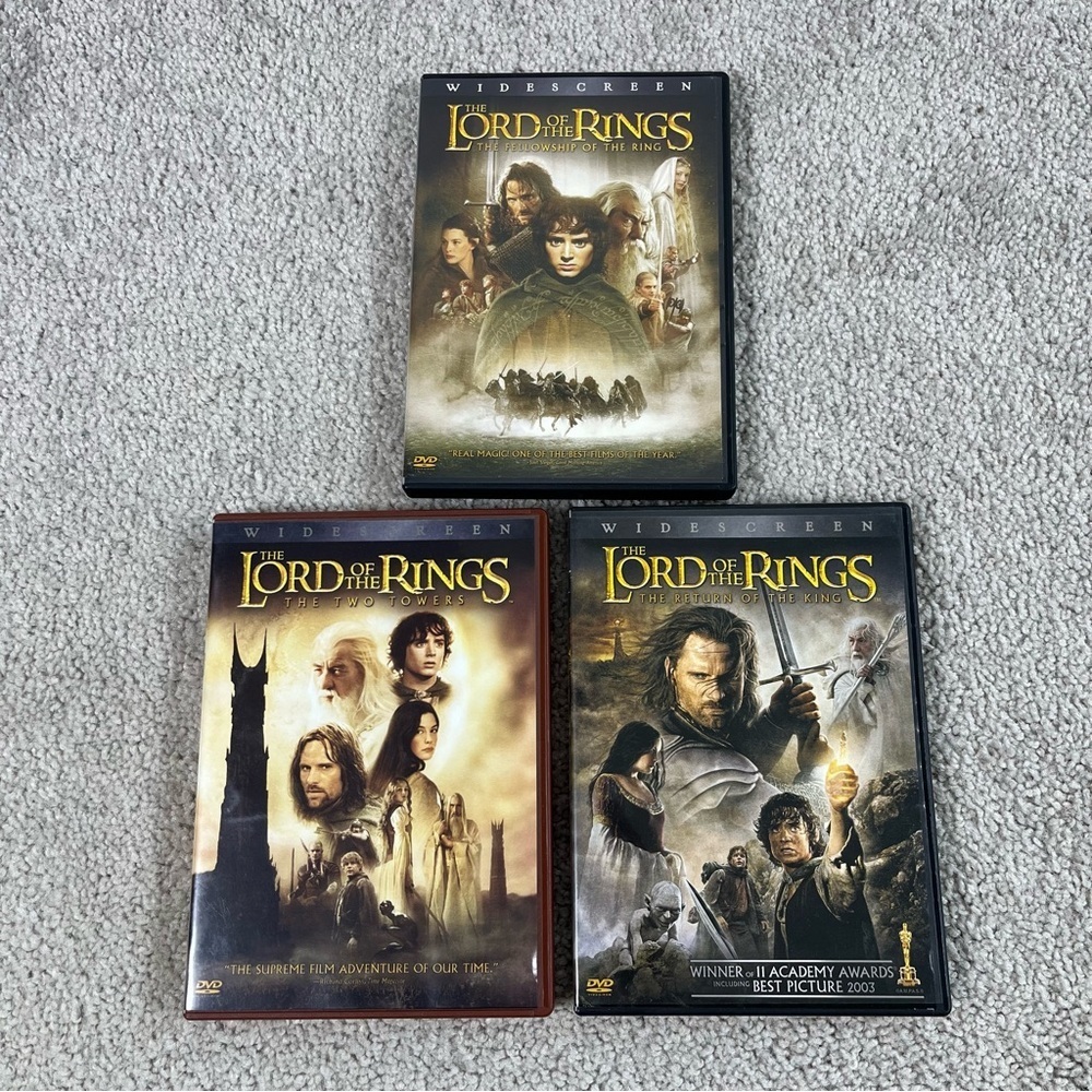 The Lord of the Rings Trilogy DVD Set The Fellowship of the Ring The Two Towers